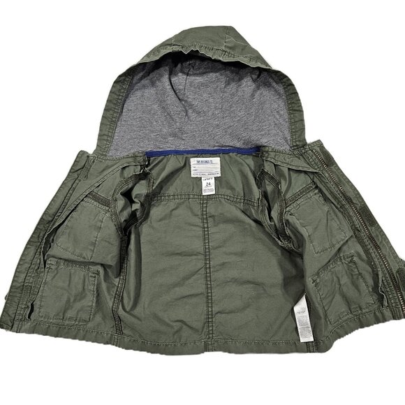 Carter’s Green Utility Hooded Jacket | 24 Months - Picture 5 of 8